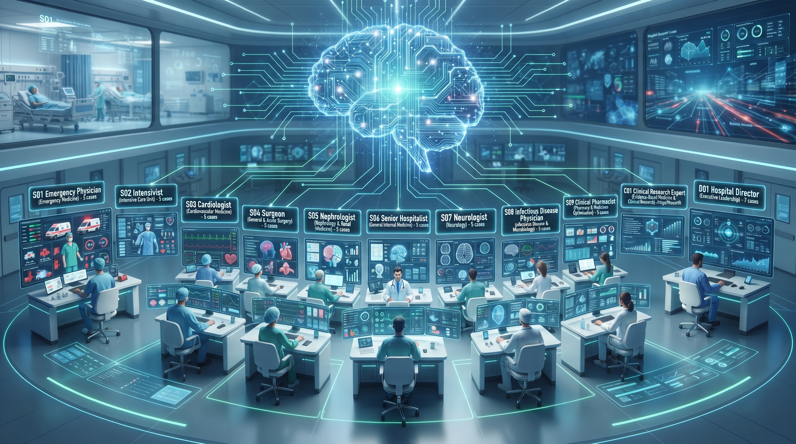 Digital hospital workflow benchmark environment